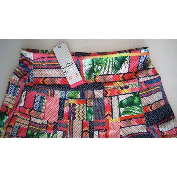 Lucky in Love GB180-U07401 Women's Sz S Under Palms Pleated Skirt Skort - Picture 5 of 6